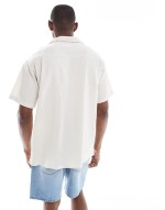 crinkle short sve shirt in beige