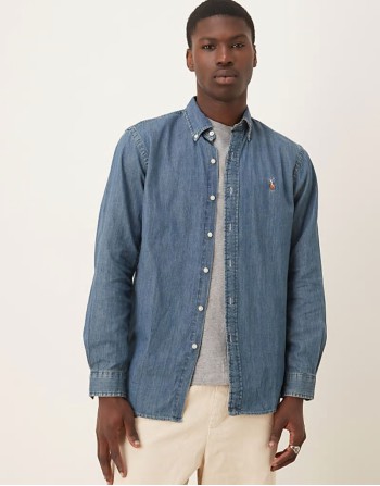 Denim Shirt in navy