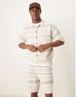 formal suit co-ord in navy stripe