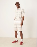 formal suit co-ord in navy stripe
