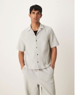Comfortable linen blend shirt & short co-ord in lilac