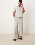 Comfortable linen blend shirt & short co-ord in lilac