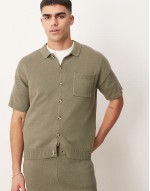 logo knitted set in beige
