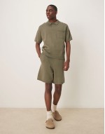 logo knitted set in beige