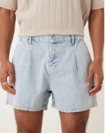 self stripe textured co-ord short in black