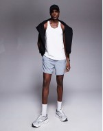 jersey co-ord short in stone