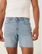 Comfortable Tony loose fit denim shorts in grey
