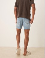 Comfortable Tony loose fit denim shorts in grey