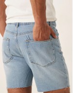 Comfortable Tony loose fit denim shorts in grey