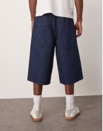 long length poplin cargo short in beige