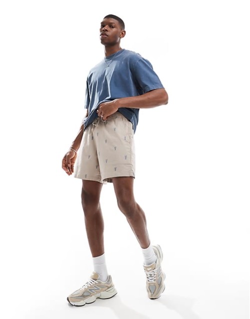 long length corduroy shorts in navy