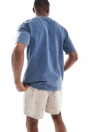 long length corduroy shorts in navy