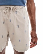 long length corduroy shorts in navy