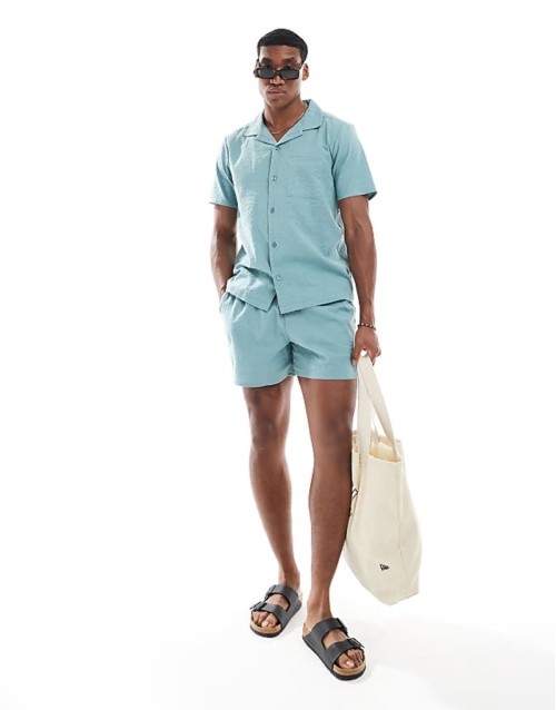 heavyweight longer length shorts in charcoal marl - CHARCOAL