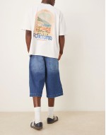 smart bermuda crop linen blend shorts in light grey