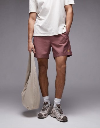 logo swim shorts in beige