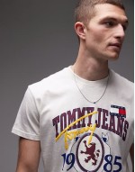 varsity university graphic t-shirt in oatmeal