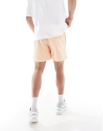 7 inch drawstring swimming trunks in green stripe