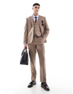 navy coloured suit in skinny fit