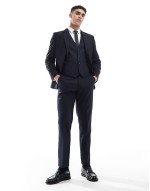 High Quality slim suit in dark navy