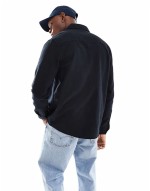 brushed oxford regular shirt in black